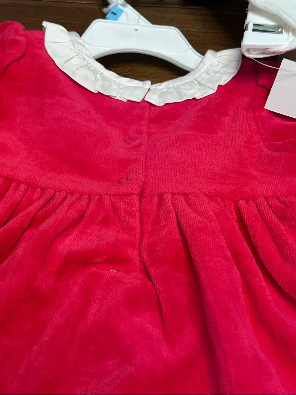Little Me Baby Girls Red Velour‎ Holiday Dress & Tights Set NWT sizes 3 M and 6M